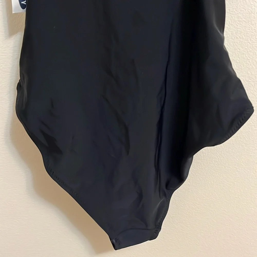 NWT Old Navy one piece swim suit XS black neutral swimwear beachwear pool resort